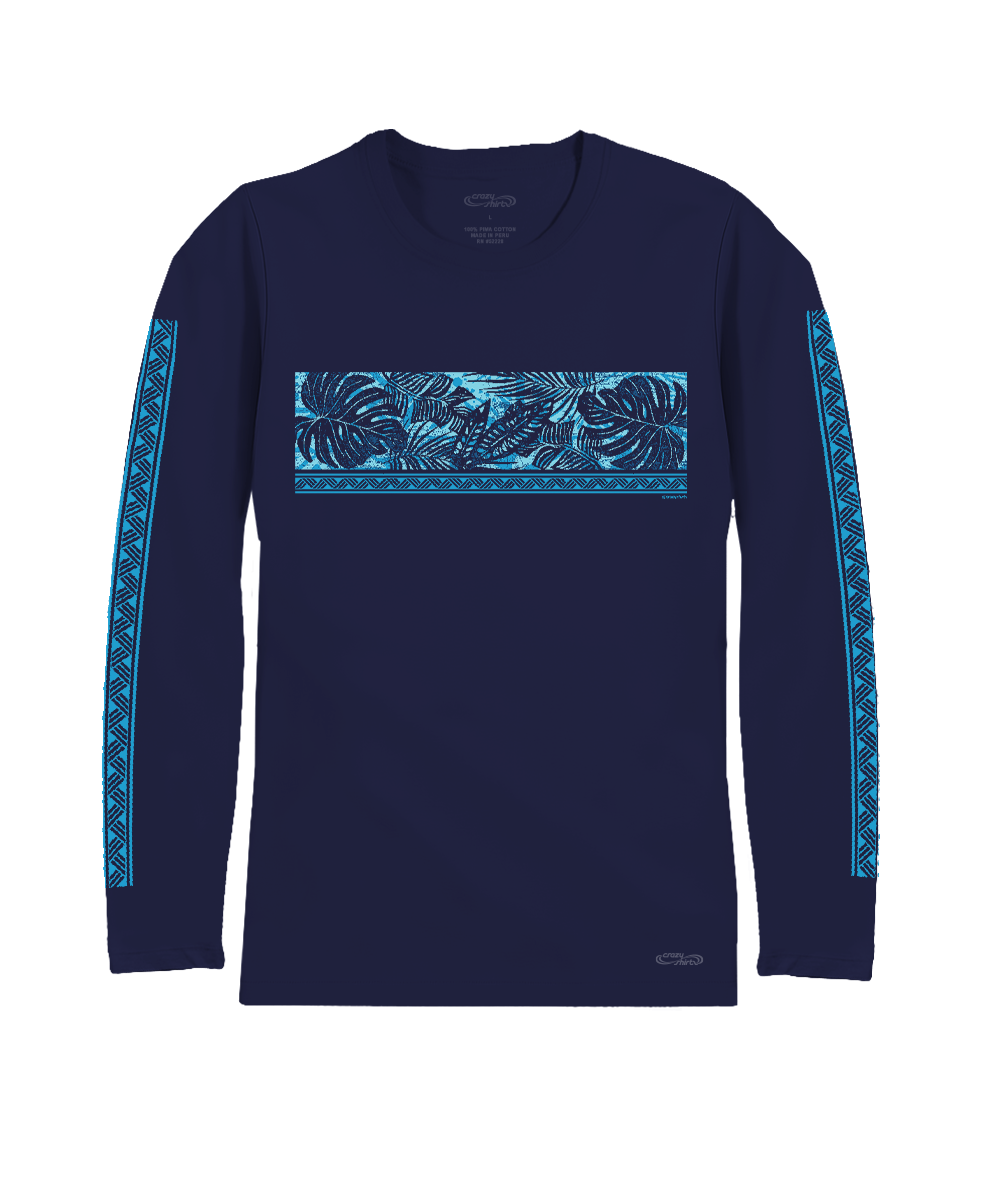 Holo Holo Band - Indigo Long Sleeve Pima T-Shirt