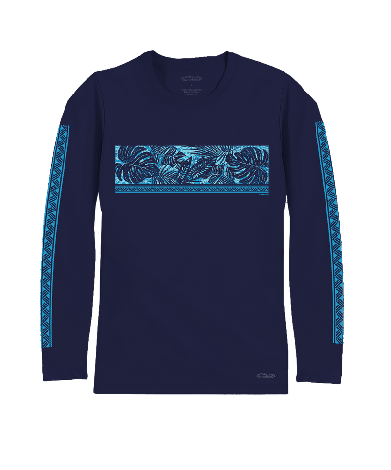 Holo Holo Band - Indigo Long Sleeve Pima T-Shirt