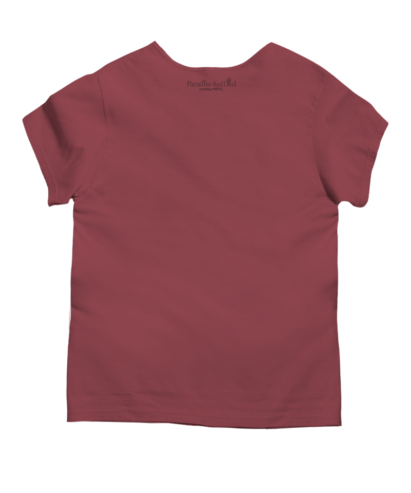 Polynesian Monstera - Paradise Red Dyed Short Sleeve Scoop Neck T-Shirt