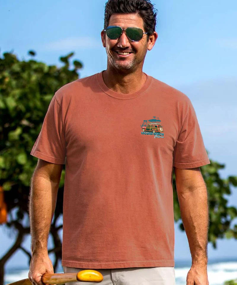Laguna Beach Woody - Chile Dyed Short Sleeve Crewneck T-Shirt