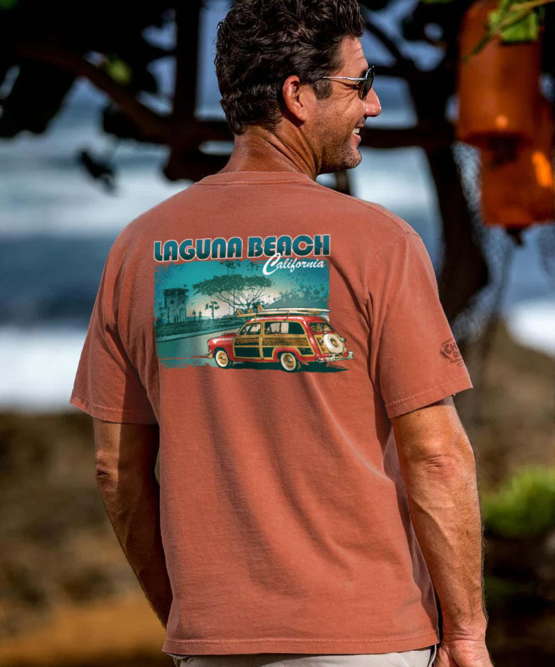 Laguna Beach Woody - Chile Dyed Short Sleeve Crewneck T-Shirt