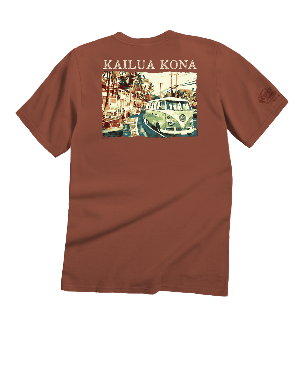 Volkswagen Van Kailua Kona - Chile Dyed Short Sleeve Crewneck T-Shirt