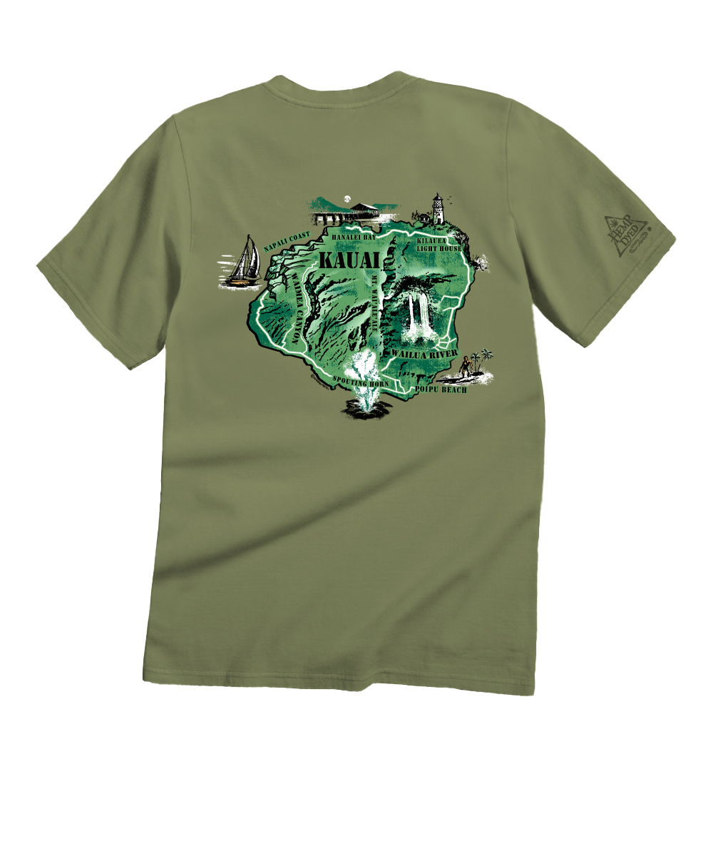 Destination Kauai - Hemp Dyed Short Sleeve Crewneck T-Shirt