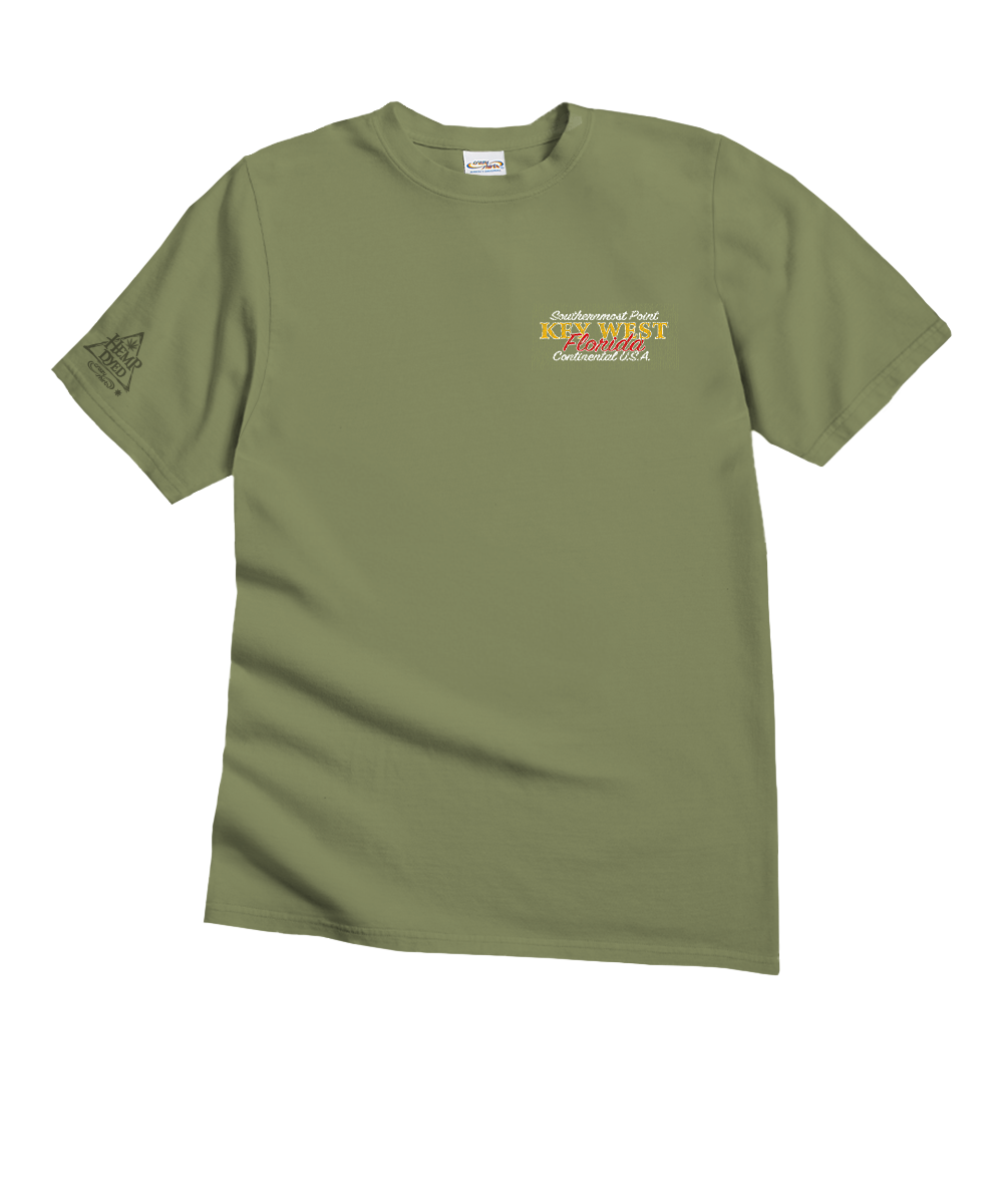 Key West To Cuba - Hemp Dyed Short Sleeve Crewneck T-Shirt
