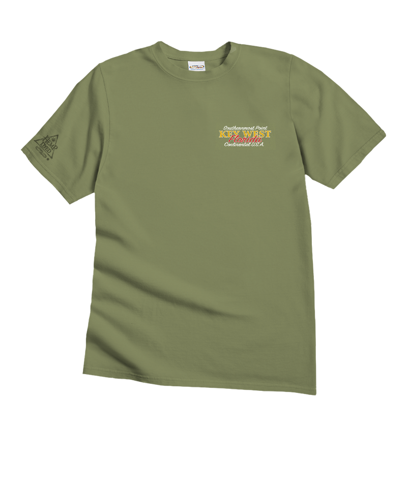 Key West To Cuba - Hemp Dyed Short Sleeve Crewneck T-Shirt