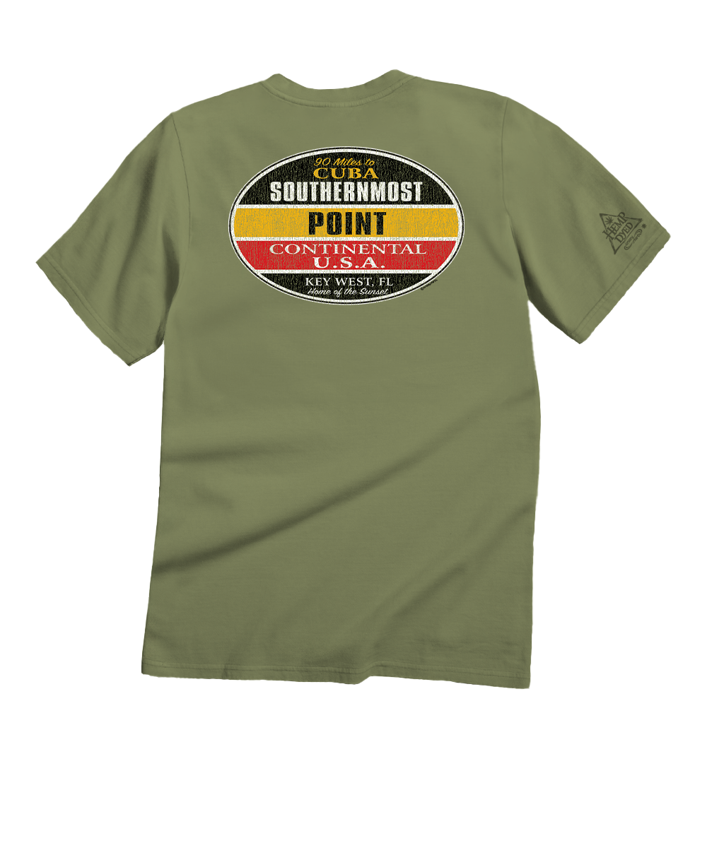 Key West To Cuba - Hemp Dyed Short Sleeve Crewneck T-Shirt