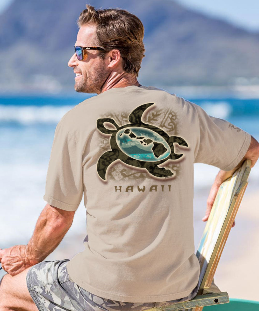 Paradise Honu - Kona Coffee Dyed Short Sleeve Crewneck T-Shirt