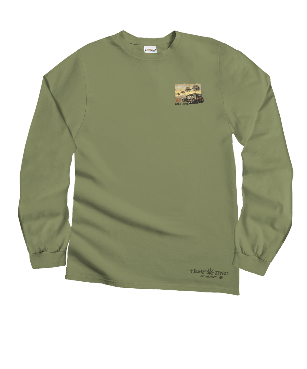 Highway - Hemp Dyed Long Sleeve Crewneck T-Shirt