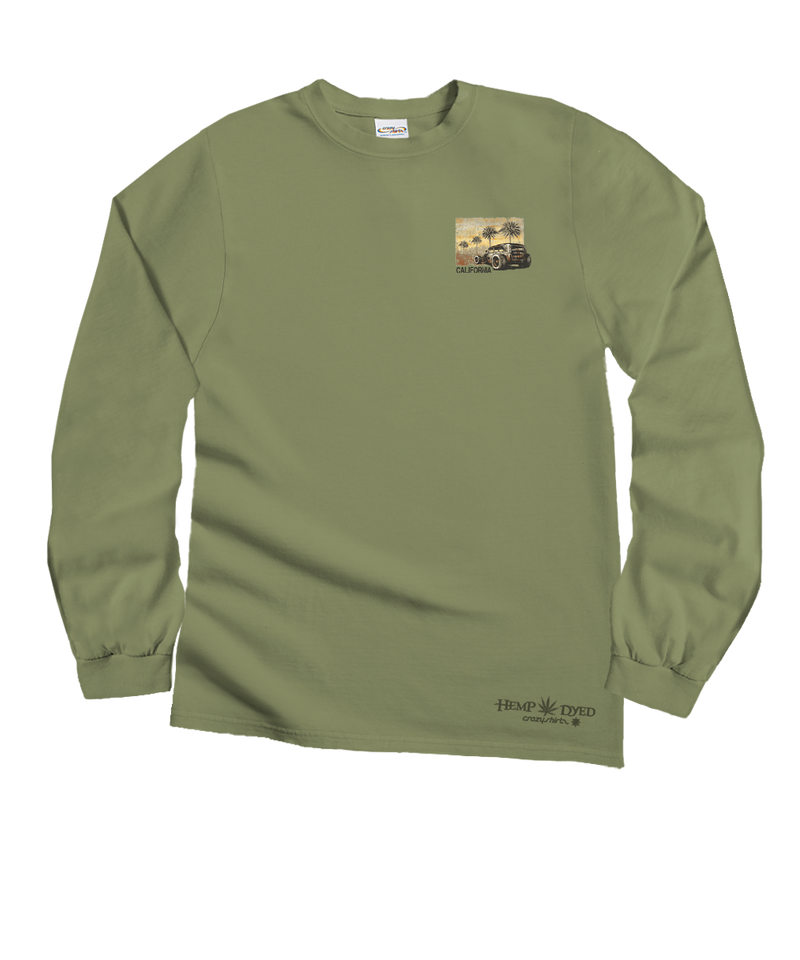 Highway - Hemp Dyed Long Sleeve Crewneck T-Shirt