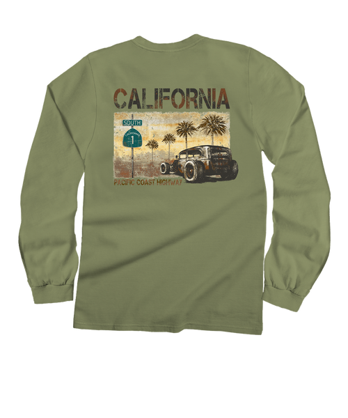 Highway T-Shirt | Men's Hemp Dyed Long Sleeve Crewneck