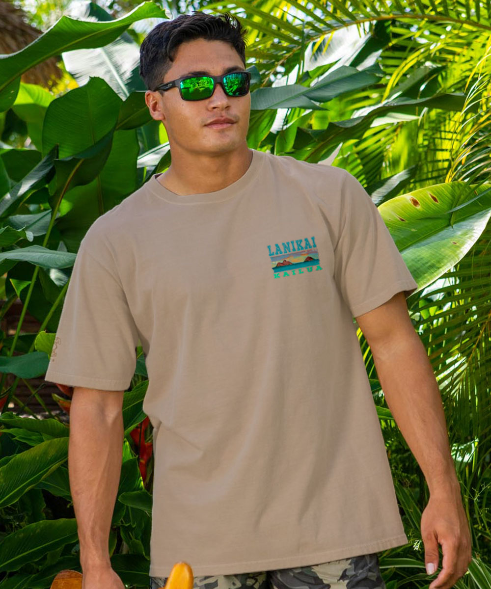 Lanikai Kailua - Kona Coffee Dyed Short Sleeve Crewneck T-Shirt