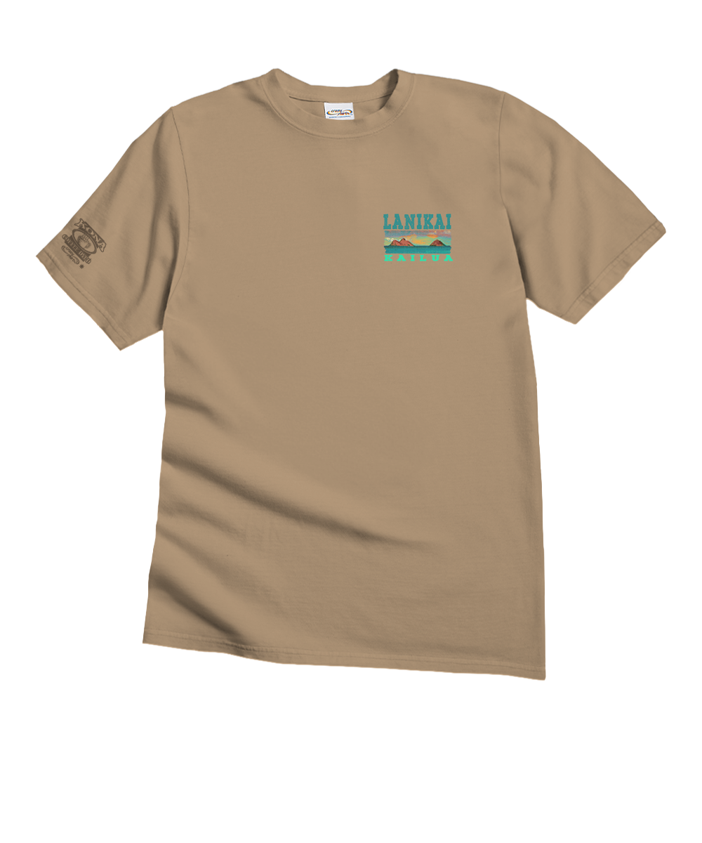 Lanikai Kailua - Kona Coffee Dyed Short Sleeve Crewneck T-Shirt
