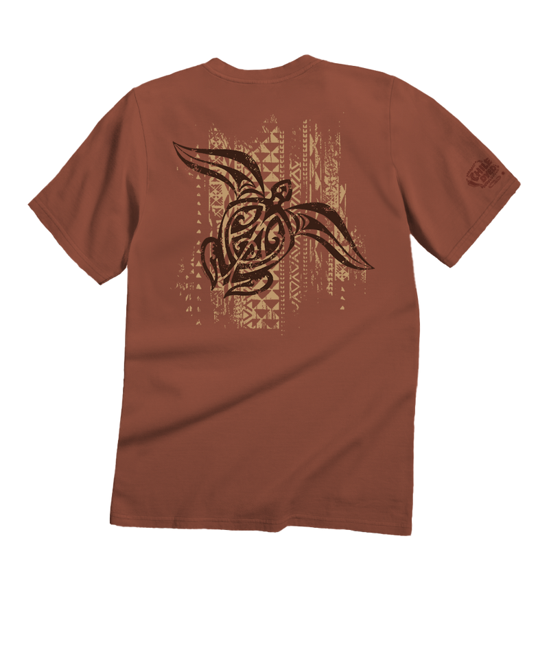 Textured Wrap Honu - Chile Dyed Short Sleeve Crewneck T-Shirt