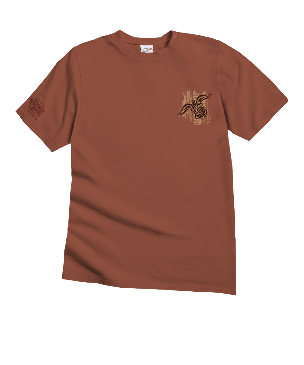 Textured Wrap Honu - Chile Dyed Short Sleeve Crewneck T-Shirt