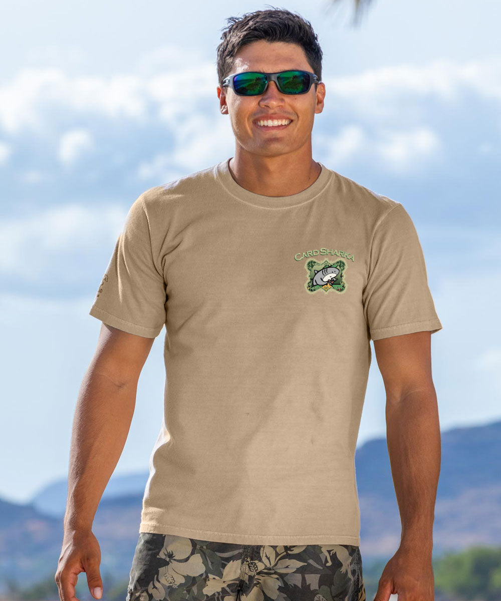 Card Sharka - Kona Coffee Dyed Short Sleeve Crewneck T-Shirt