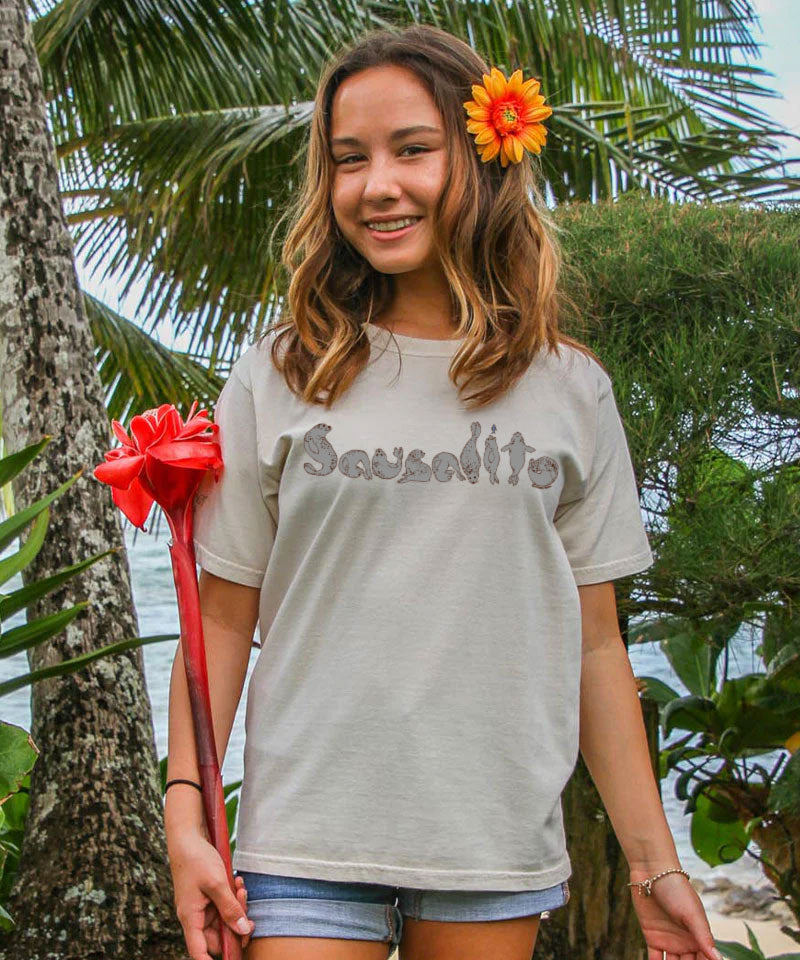 Sausalito Seals Sketch - Coconut Dyed Short Sleeve Crewneck T-Shirt