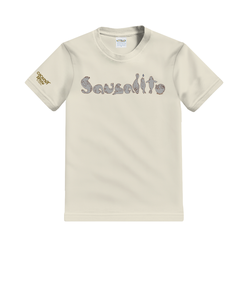 Sausalito Seals Sketch - Coconut Dyed Short Sleeve Crewneck T-Shirt