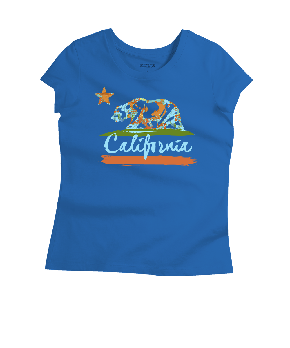 Splatter Bear - Sapphire Short Sleeve Pima T-Shirt