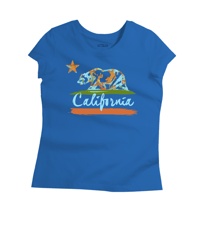 Splatter Bear - Sapphire Short Sleeve Pima T-Shirt