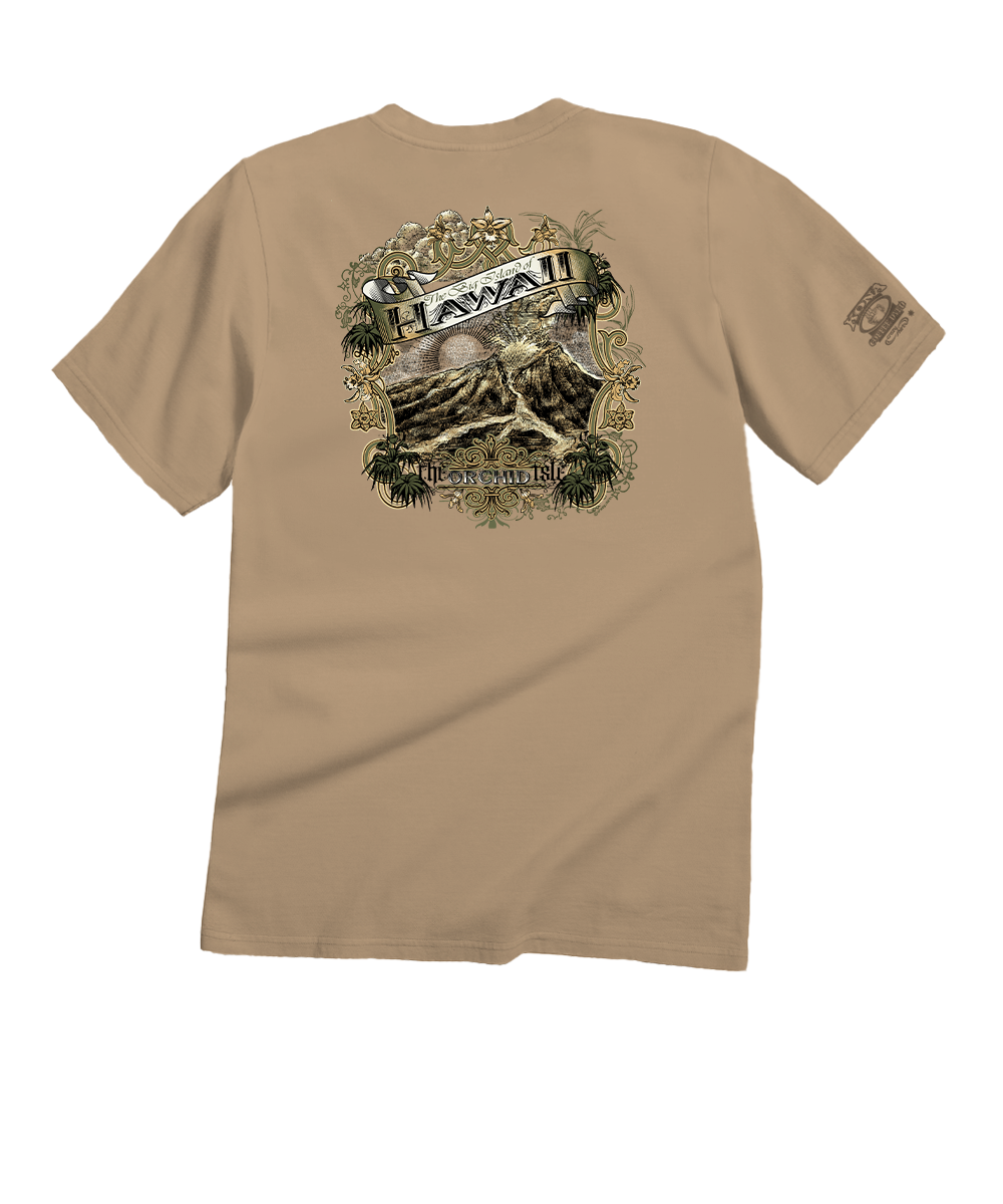 Etched Hawaii - Kona Coffee Dyed Short Sleeve Crewneck T-Shirt