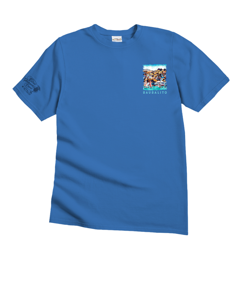 Sailing Sausalito - Blue Hawaii Dyed Short Sleeve Crewneck T-Shirt