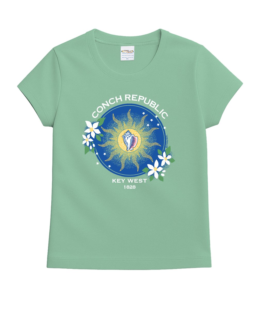 Conch Republic Blossom - Key Lime Dyed Short Sleeve Crewneck T-Shirt