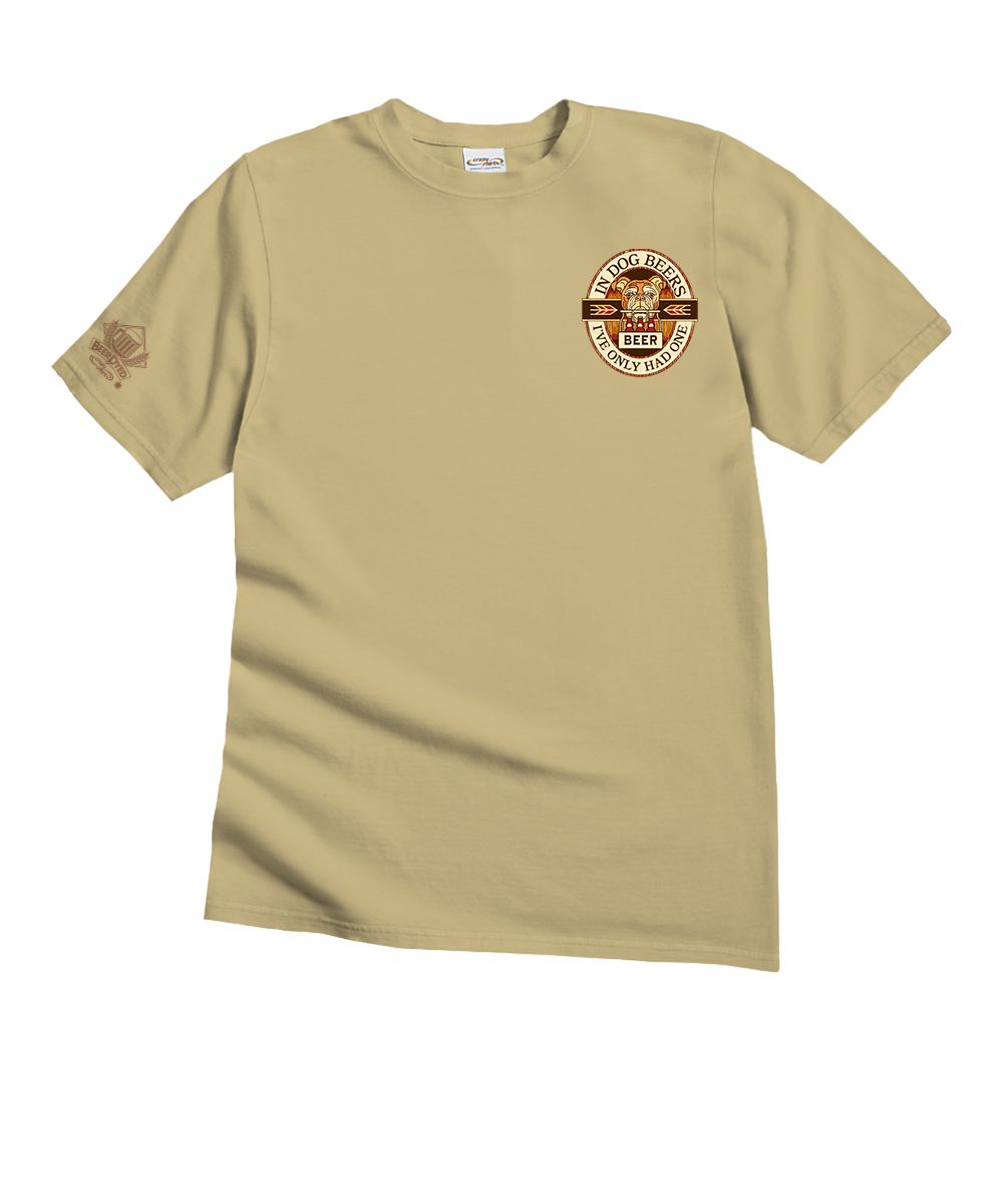 In Dog Beers - Beer Dyed Short Sleeve Crewneck T-Shirt