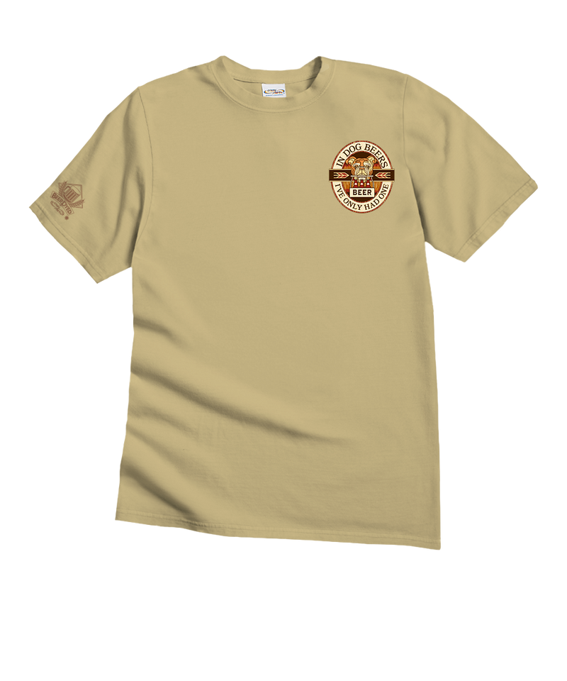 In Dog Beers - Beer Dyed Short Sleeve Crewneck T-Shirt