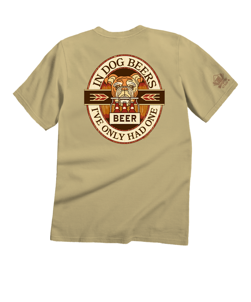In Dog Beers - Beer Dyed Short Sleeve Crewneck T-Shirt