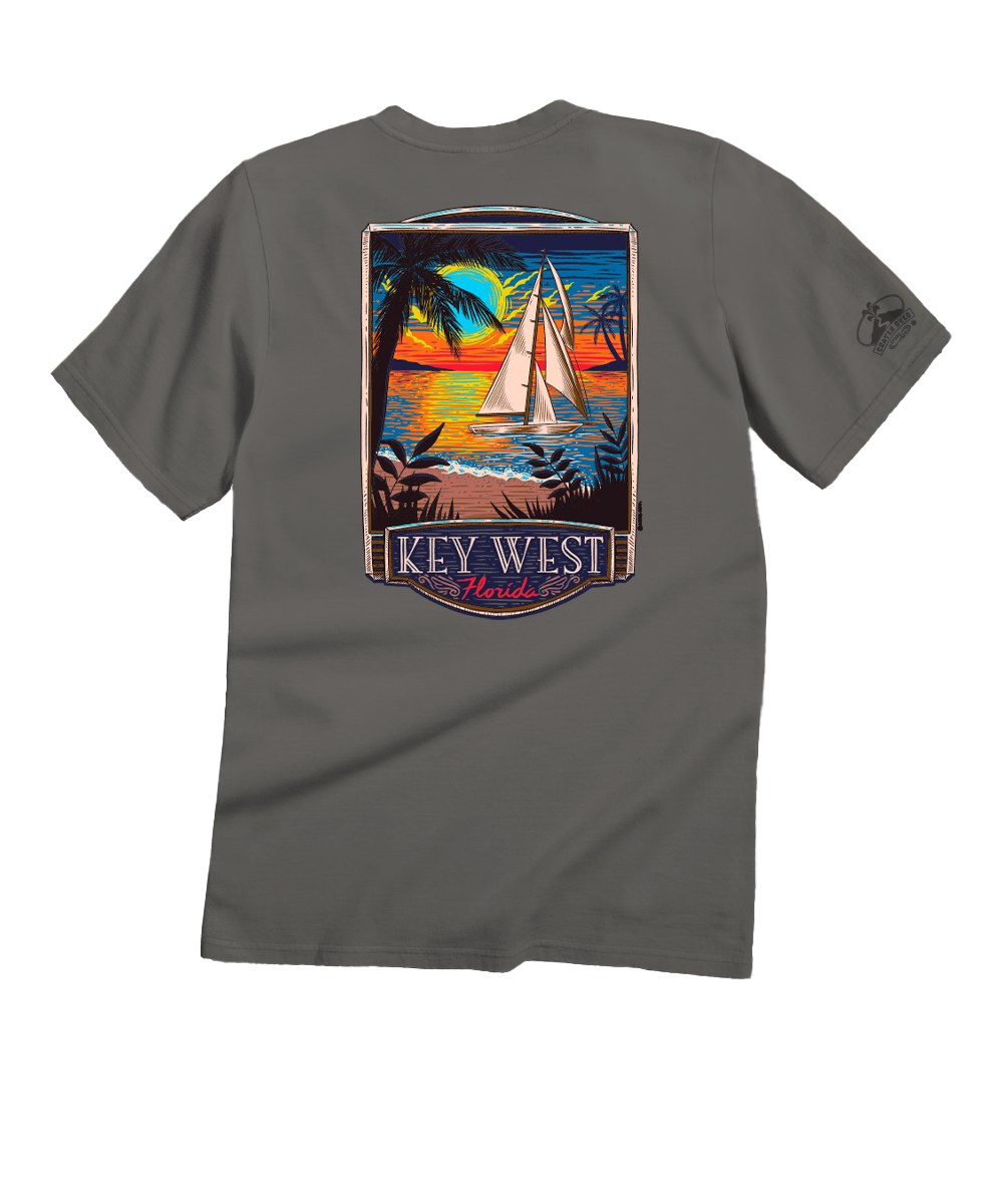 Key West Sunset - Crater Dyed® Short Sleeve Crewneck T-Shirt