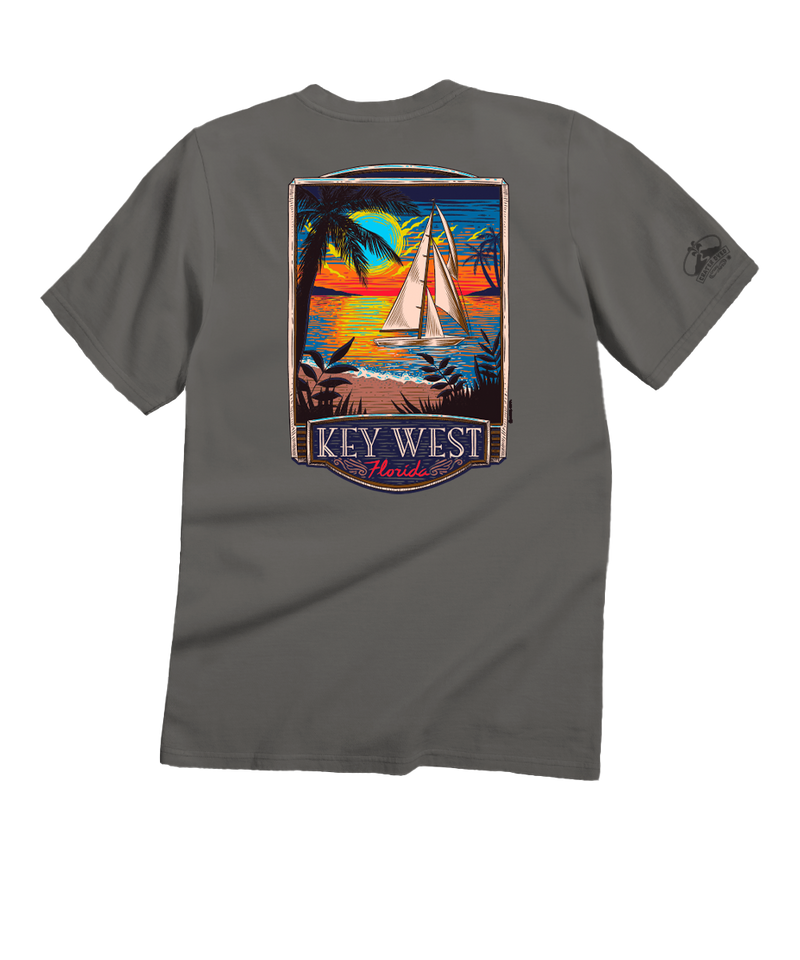 Key West Sunset - Crater Dyed® Short Sleeve Crewneck T-Shirt