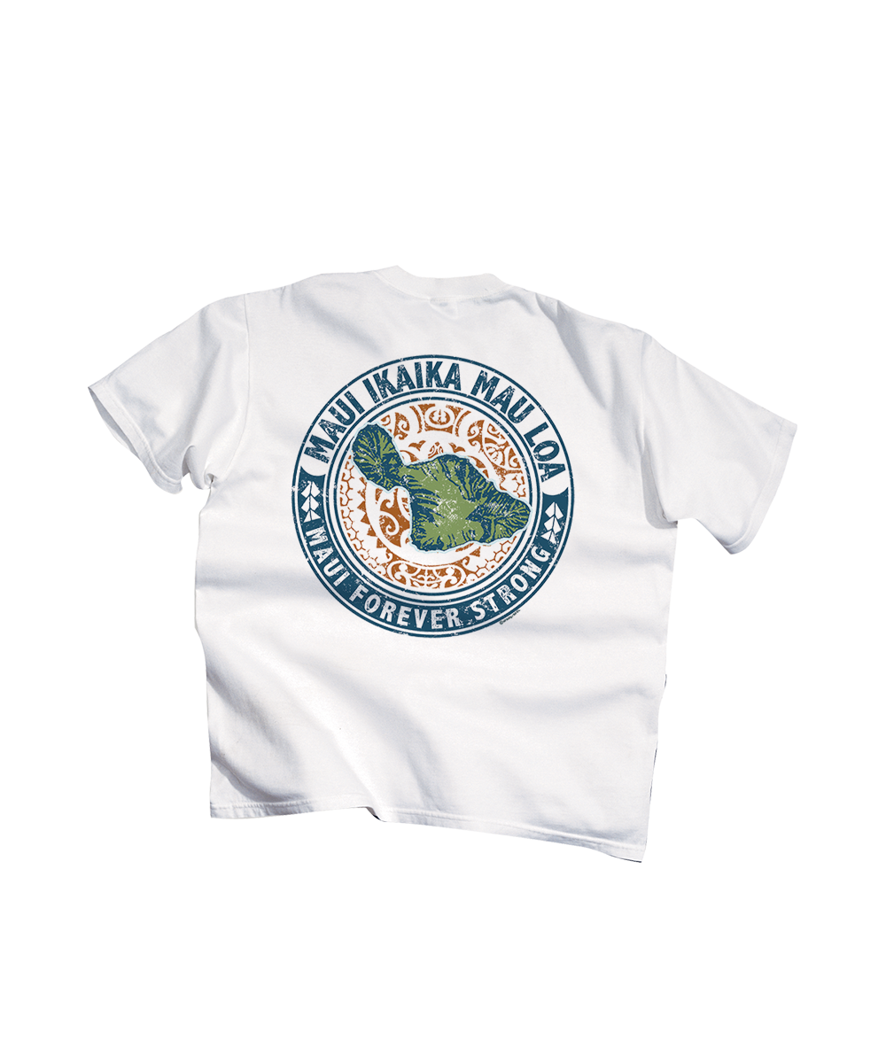 Maui Forever Strong - White Short Sleeve Crewneck T-Shirt