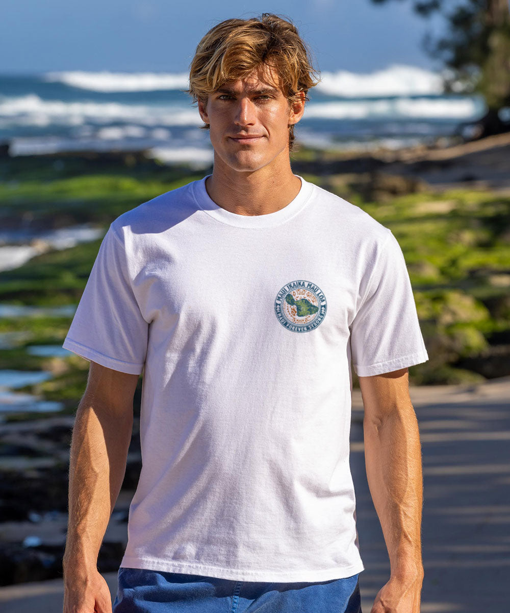 Maui Forever Strong - White Short Sleeve Crewneck T-Shirt