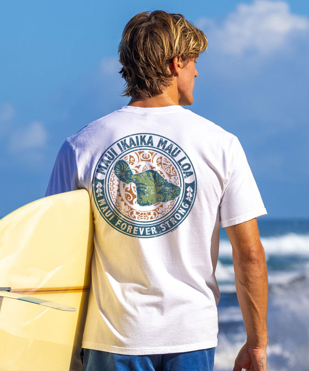 Maui Forever Strong - White Short Sleeve Crewneck T-Shirt