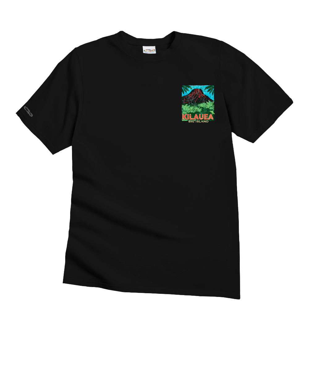 Kilauea Island Style - Black Short Sleeve Crewneck T-Shirt