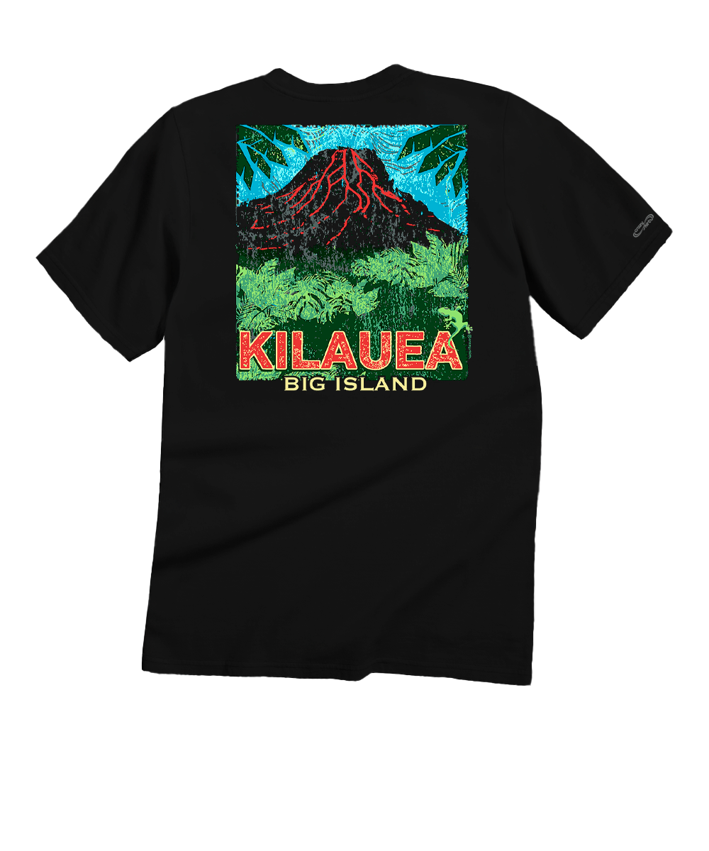 Kilauea Island Style - Black Short Sleeve Crewneck T-Shirt
