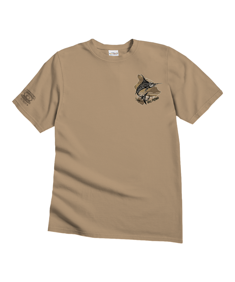 Marlin Of Hawaii - Kona Coffee Dyed Short Sleeve Crewneck T-Shirt