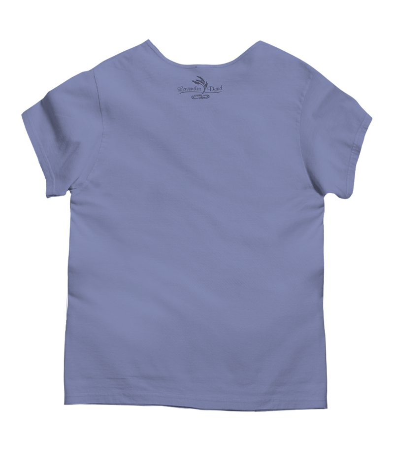 Whimsical Whales - Lavender Dyed Short Sleeve Scoop Neck T-Shirt
