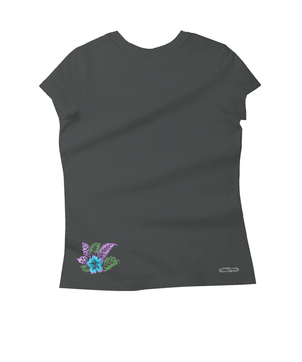 Elegant Floral Band - Graphite Short Sleeve Pima T-Shirt