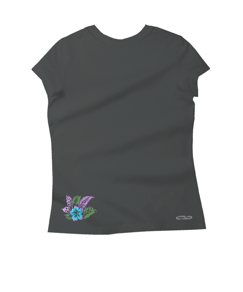 Elegant Floral Band - Graphite Short Sleeve Pima T-Shirt