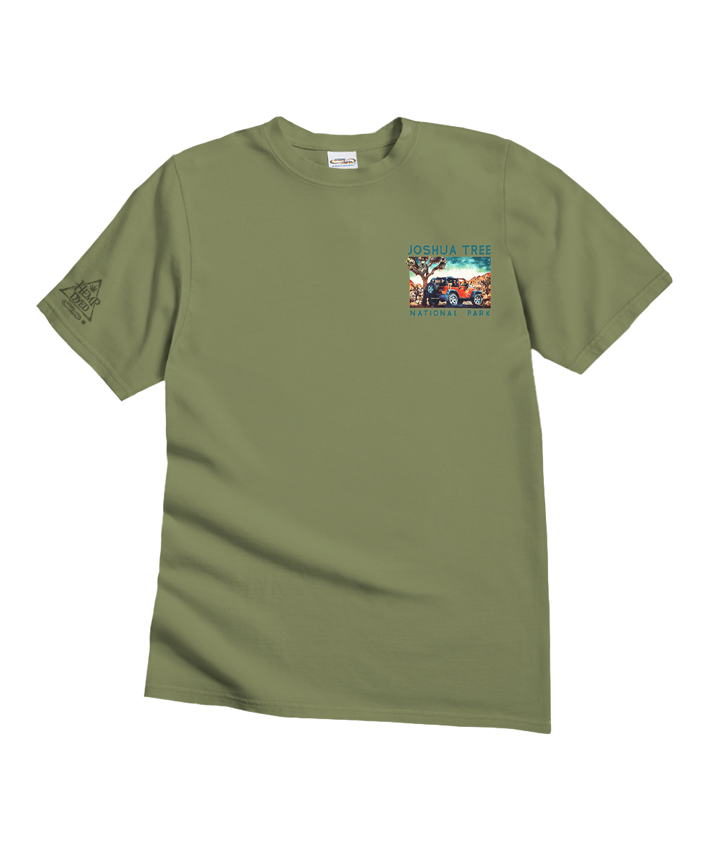 Jeep® Joshua Tree Scenic - Hemp Dyed Short Sleeve Crewneck T-Shirt