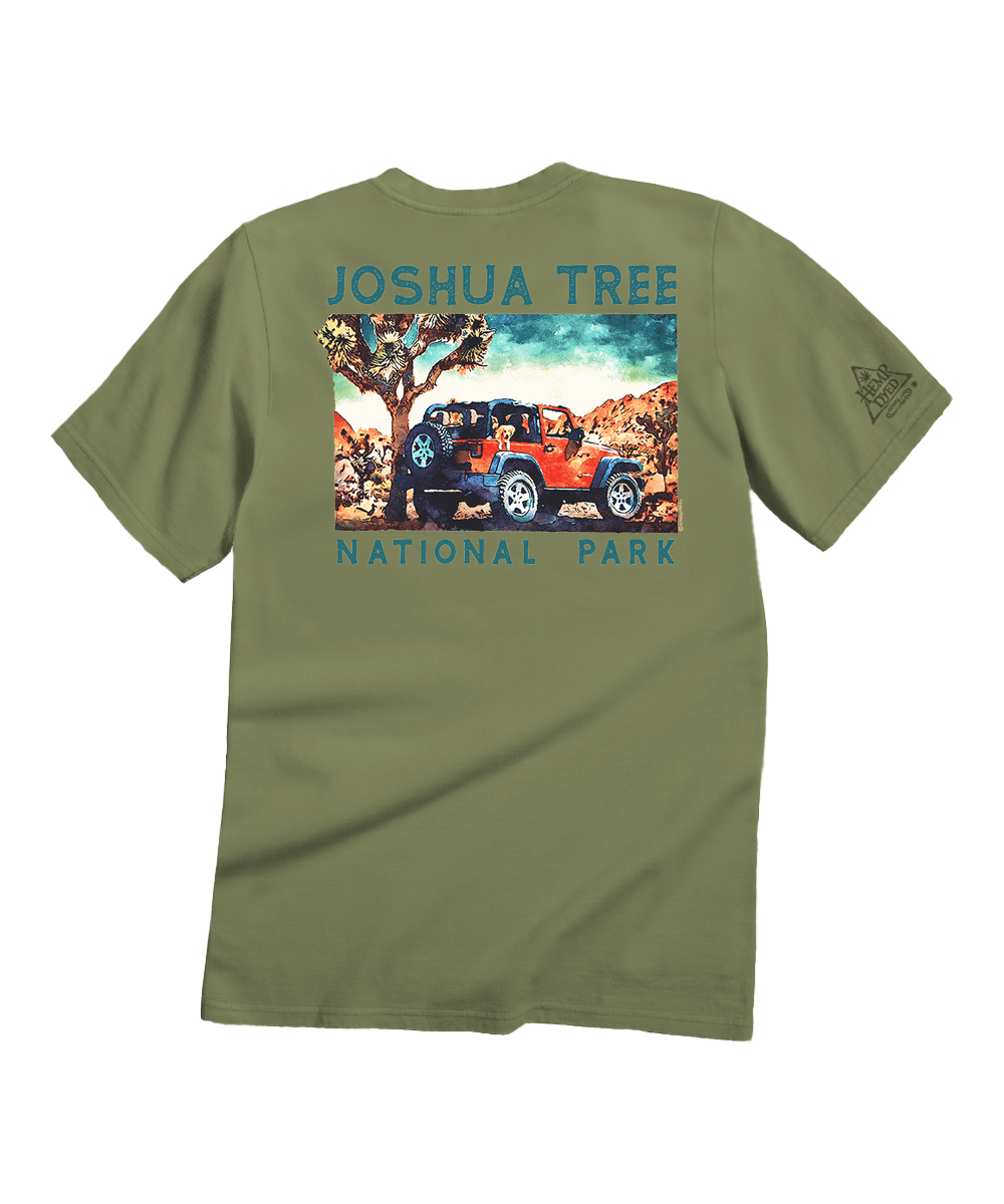 Jeep® Joshua Tree Scenic - Hemp Dyed Short Sleeve Crewneck T-Shirt