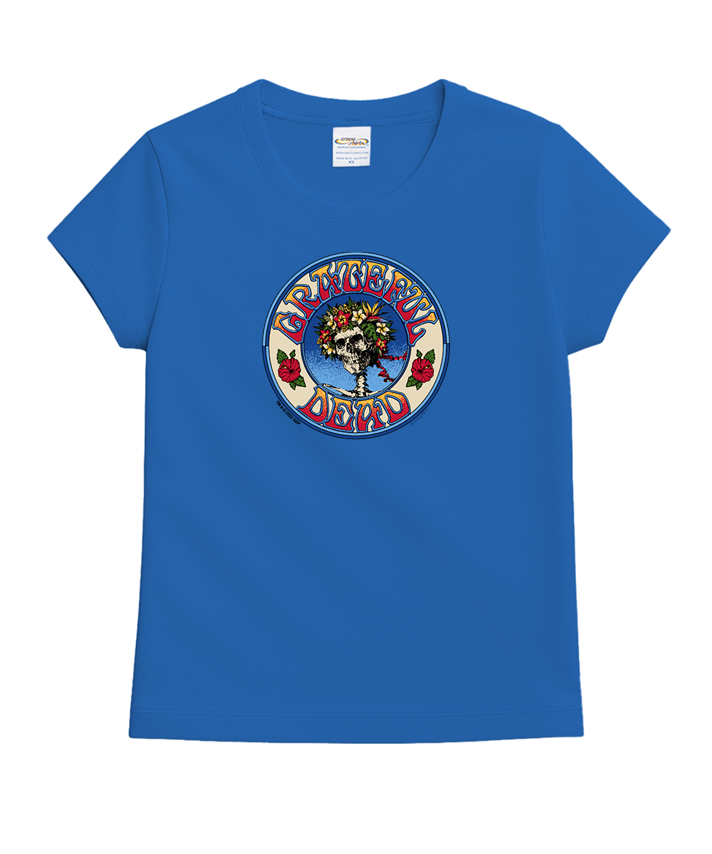 Grateful Dead Hawaiian Bertha - Blue Hawaii Dyed Short Sleeve Crewneck T-Shirt