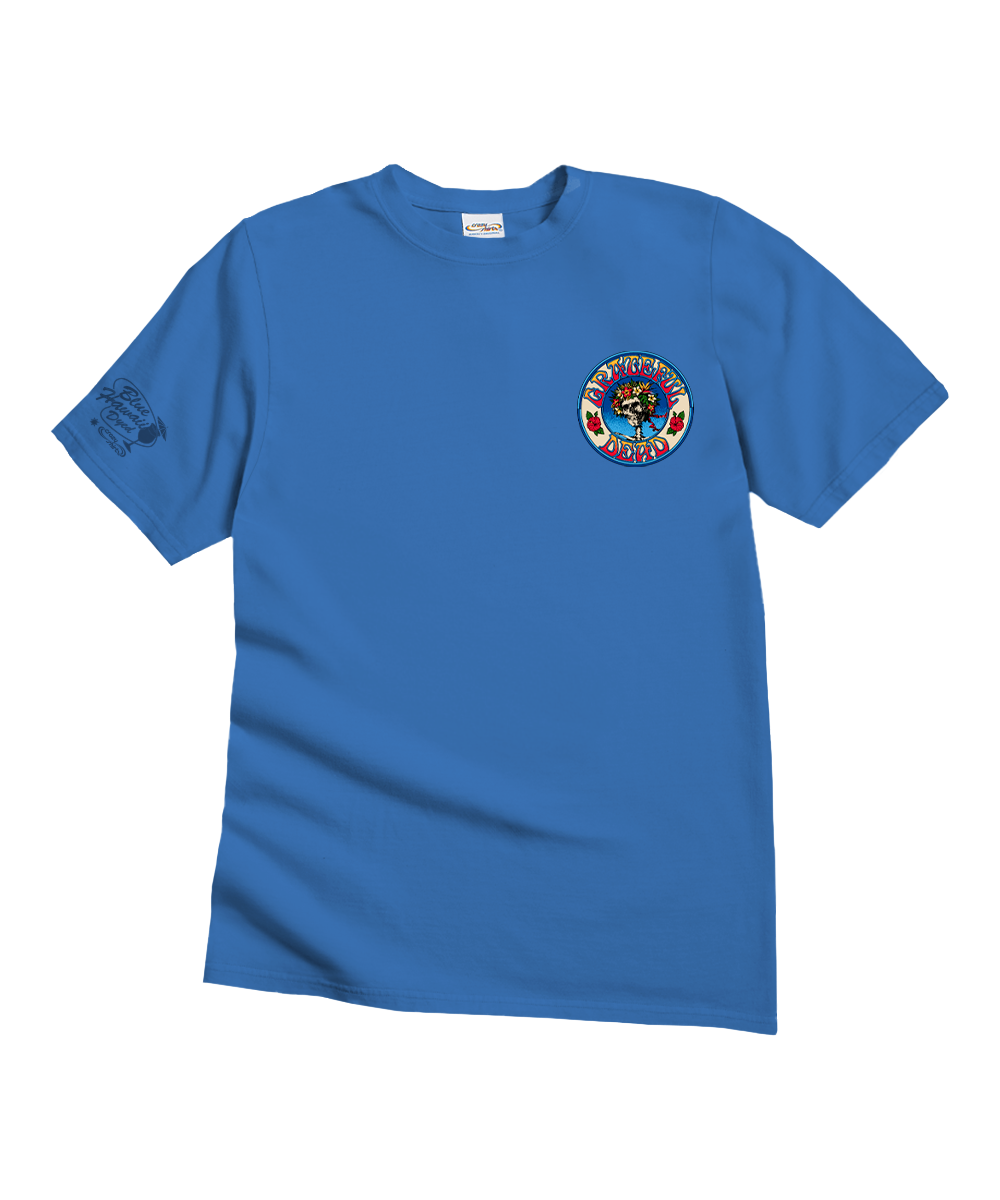 Grateful Dead Hawaiian Bertha - Blue Hawaii Dyed Short Sleeve Crewneck T-Shirt
