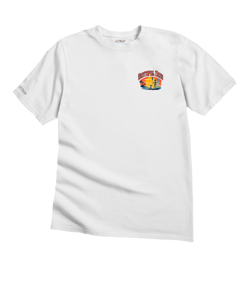 Grateful Dead Along For The Trip - White Short Sleeve Crewneck T-Shirt