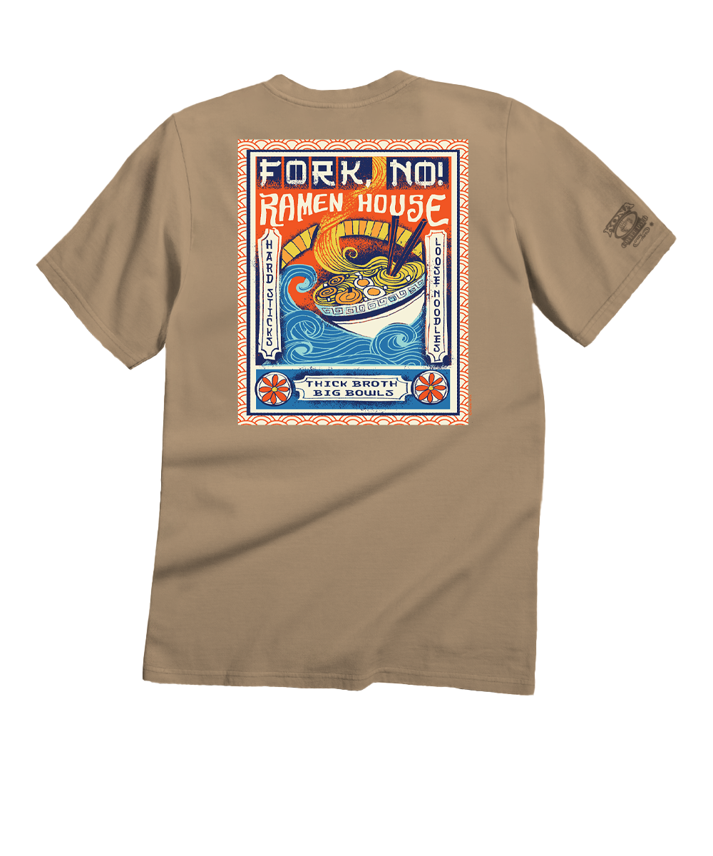 Fork No - Kona Coffee Dyed Short Sleeve Crewneck T-Shirt