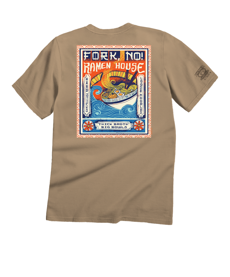 Fork No - Kona Coffee Dyed Short Sleeve Crewneck T-Shirt