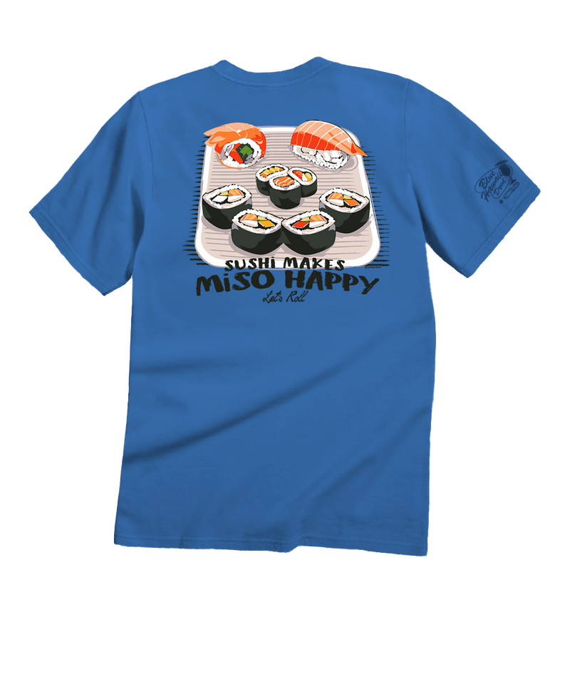 Miso Happy - Blue Hawaii Dyed Short Sleeve Crewneck T-Shirt