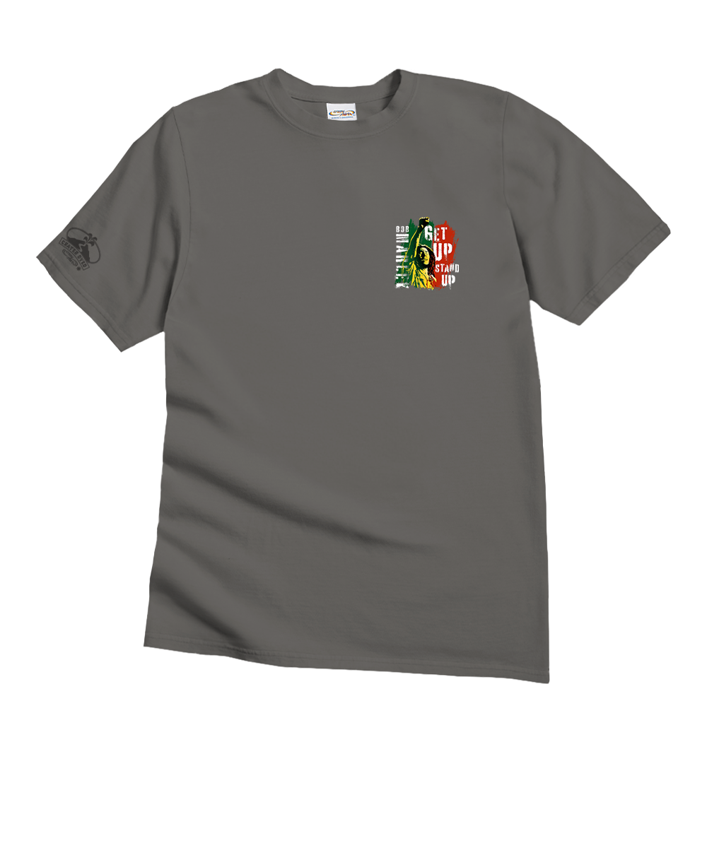 Bob Marley Get Up Stand Up - Crater Dyed® Short Sleeve Crewneck T-Shirt