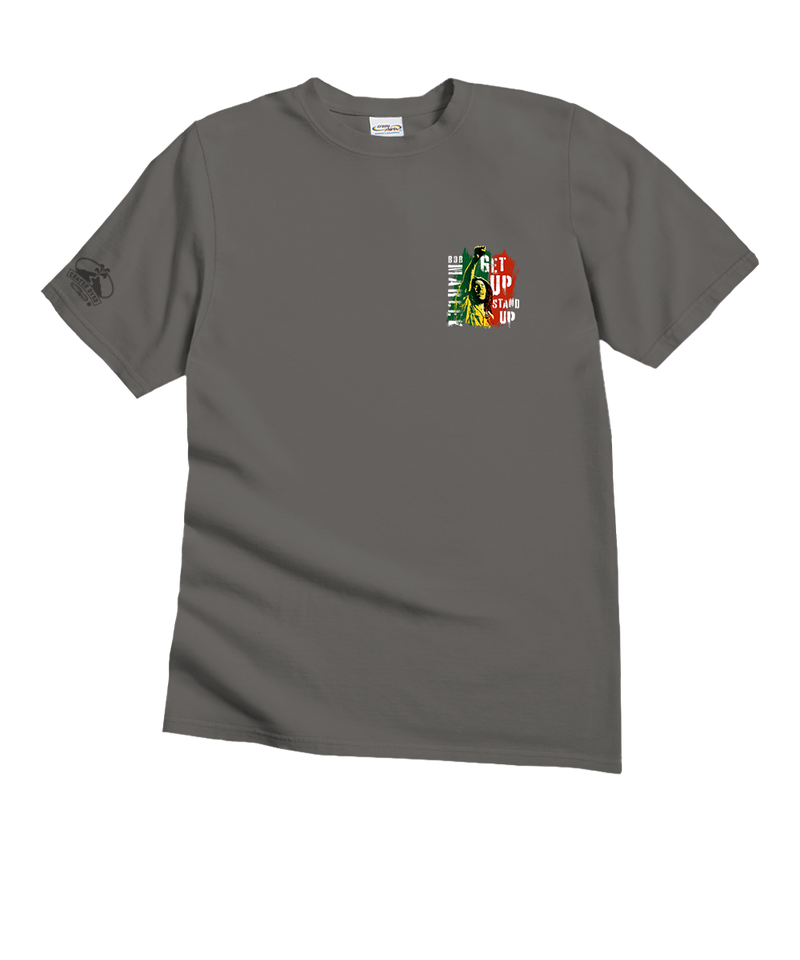 Bob Marley Get Up Stand Up - Crater Dyed® Short Sleeve Crewneck T-Shirt